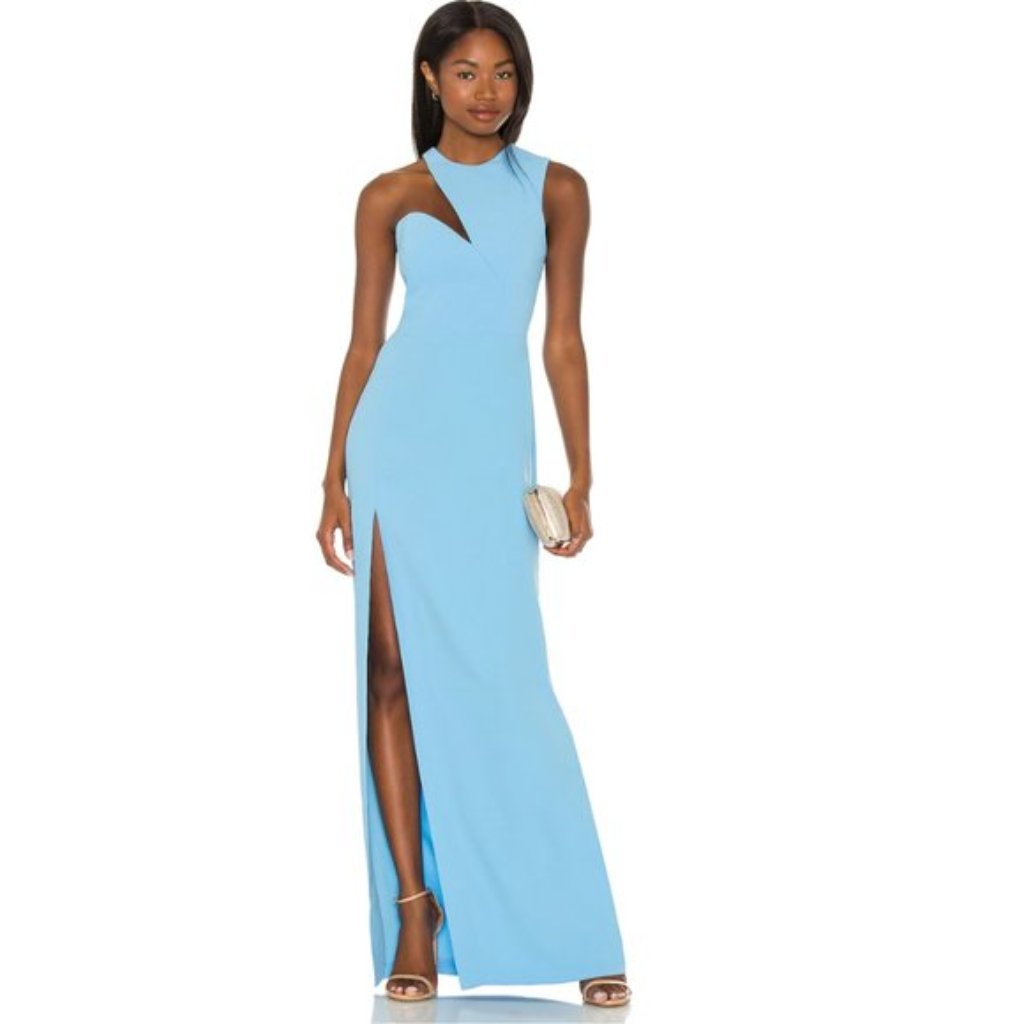 Amanda Uprichard X Revolve Gilda Gown In Pacific Nwt Size Xs